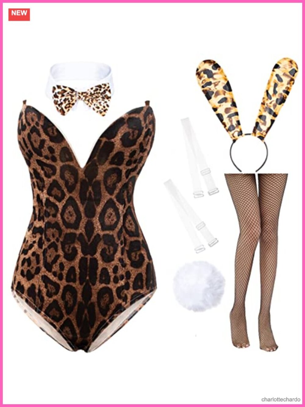 Bunny Girl Costume One Piece Bodysuit Cosplay Halloween Catsuit Set